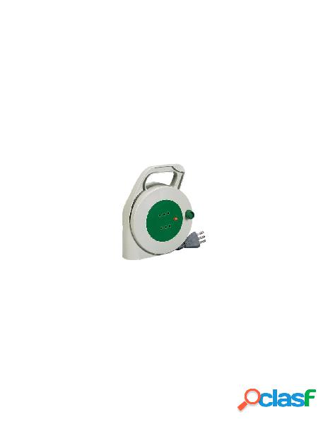 Avvolgicavo elettrico fanton 01203 piuma 2 prese bianco e