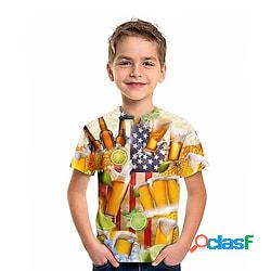 Bambino Da ragazzo maglietta Tee Pop art Alfabetico Manica