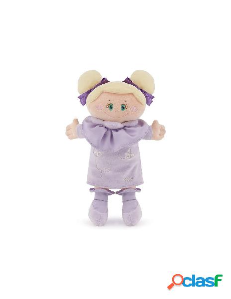 Bambola pezza bionda abito lavanda s
