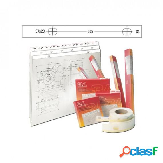 Banda appendidisegni - PVC - 55mmx50metri - bianco opaco -
