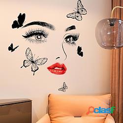 Bellezza Occhi Farfalla Adesivo Murale Soggiorno Camera Da