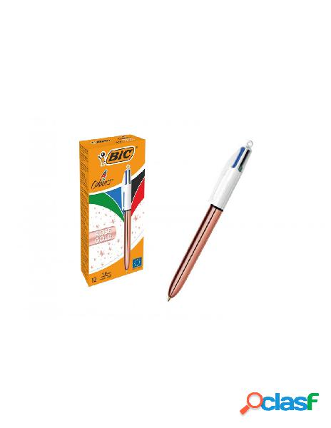 Bic - penna bic 4 colori gold cf.12