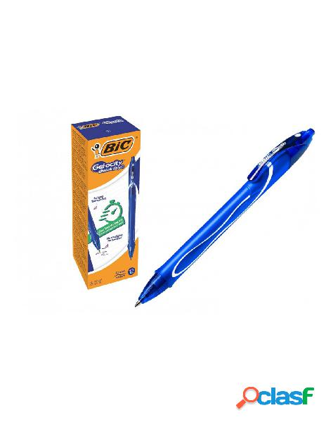 Bic - penna bic gelocity quick dry blu cf.12