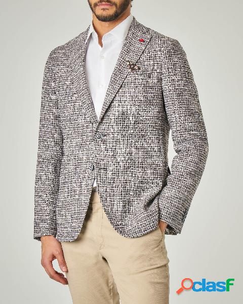 Blazer a quadretti noce bianchi e blu