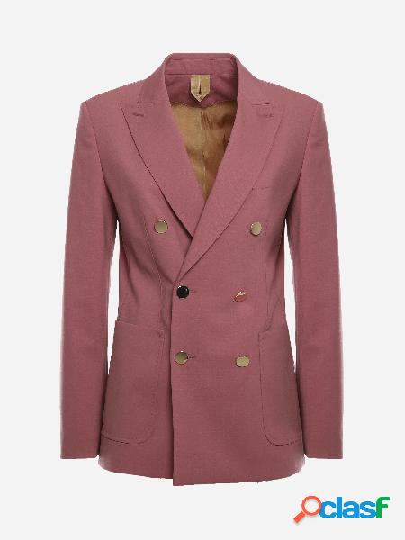 Blazer doppiopetto in lana e mohair