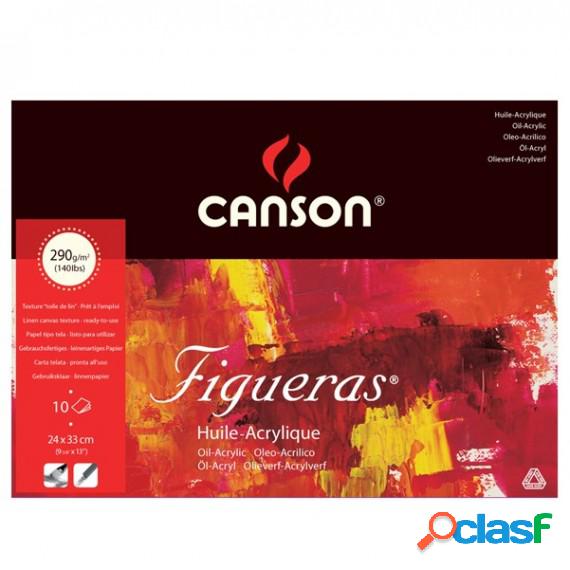Blocco collato lato corto Figueras - 24x33 cm - 4F - 290 gr