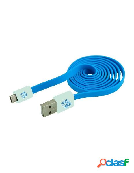 Bluediamond to go - cavo flat usb am a micro usb m 1m