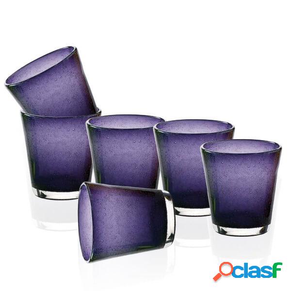 Bollicine Bicchiere Acqua Viola 30 cl Set 6 Pz