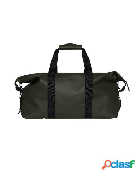 Borsa Weekend Bag verde militare in tessuto impermeabile