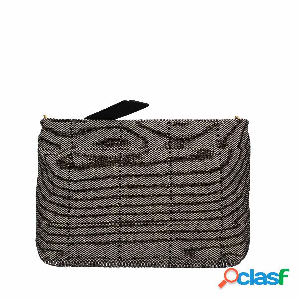Borsa a spalla in tessuto - Nero / TU