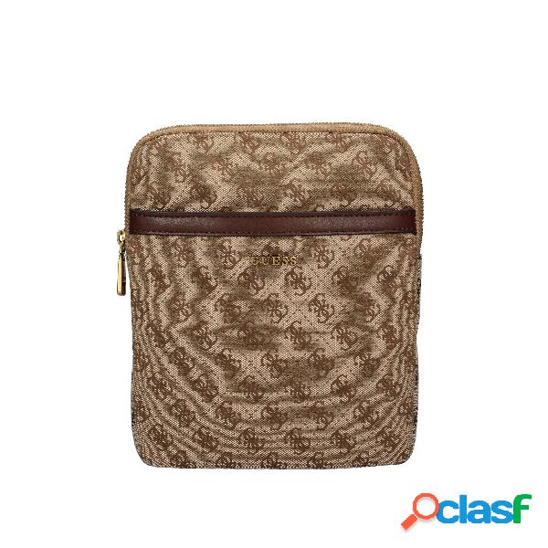 Borsa a tracolla in tessuto - Marrone / TU