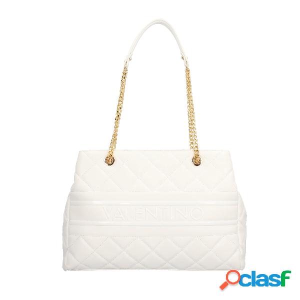 Borsa shopping in pelle sintetica - Bianco / TU