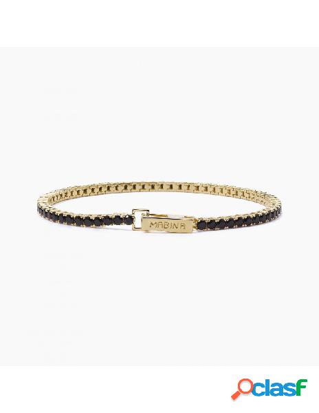 Bracciale Tennis MABINA Tennis Club in argento 925 dorato