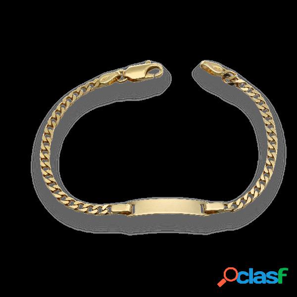 Bracciale in oro giallo 18kt con piastra - 1