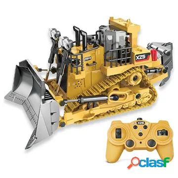 Bulldozer XZS 258-8 RC con batteria ricaricabile - giallo