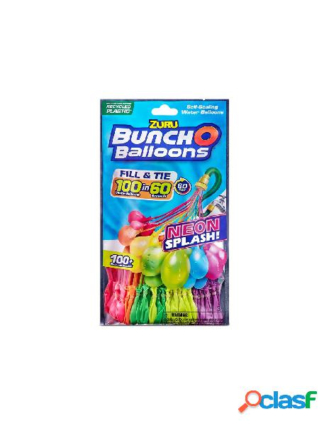 Bunch o balloons neon splash 3pk foilbag,12pcs/pdq(recycled)