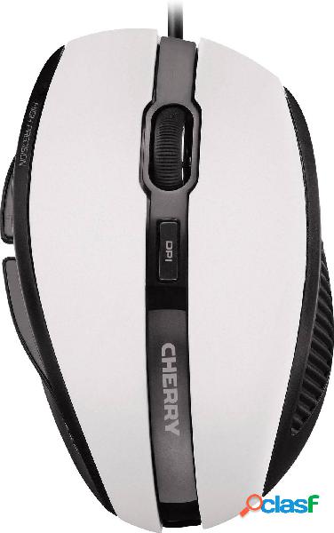 CHERRY MC 3000 Mouse ergonomico USB Ottico Bianco 5 Tasti