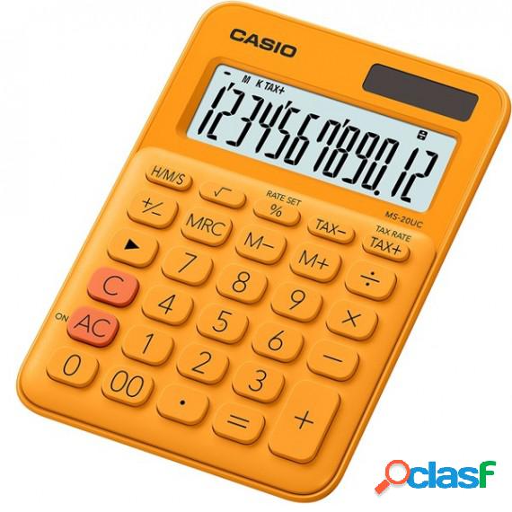 Calcolatrice da tavolo MS-20UC - 12 cifre - arancio - Casio