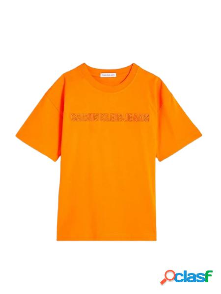 Calvin Klein Jeans Tshirt girocollo a manica corta Arancio