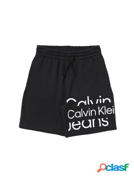 Calvin Klein Jeans bermuda bambino con logo nero