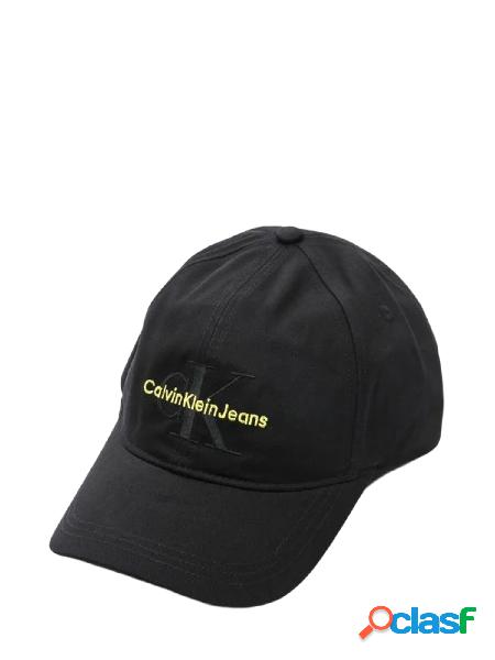 Calvin Klein Jeans cappello con visiera in cotone nero