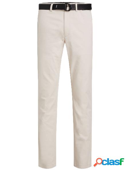 Calvin Klein pantaloni chino slim con cintura Beige chiaro