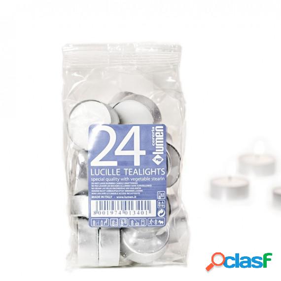 Candele Tealights - bianco - Lumen - sacchetto da 24 pezzi