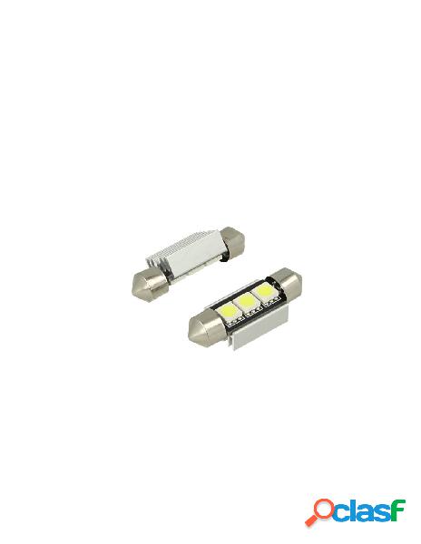 Carall - 24v lampada led siluro canbus t11 c5w 36mm 3 smd