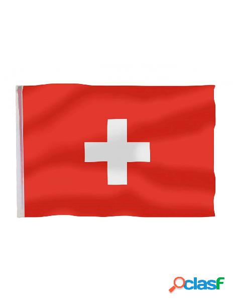 Carall - bandiera svizzera 145x90cm in tessuto poliestere