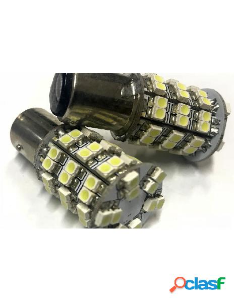 Carall - coppia 2 lampade led bay15d 1157 p21/5w con 60 smd