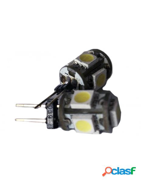 Carall - coppia 2 lampade led g4 con 5 smd 5050 colore