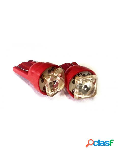 Carall - coppia 2 lampade led t10 con 1 led f5 flux colore