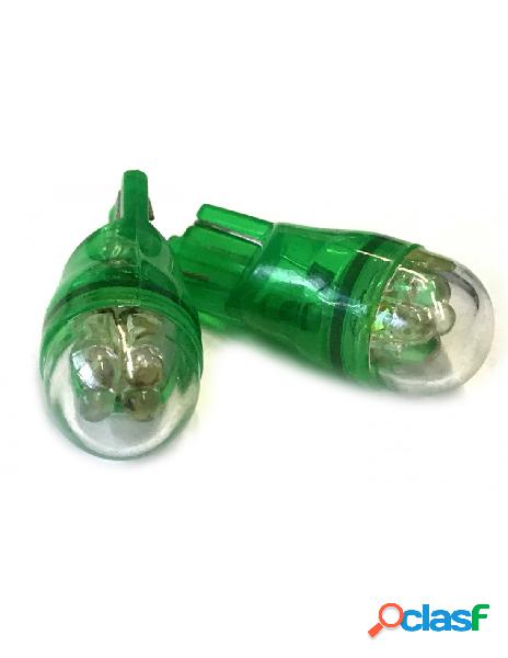 Carall - coppia 2 lampade led t10 con 4 led f3 cappuccio