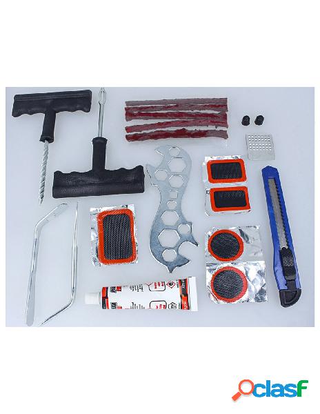 Carall - kit riparazione gomme auto moto bici da 22 pezzi