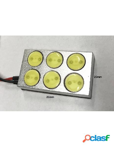 Carall - pannello plafoniera lampada led 12v con 6 power led