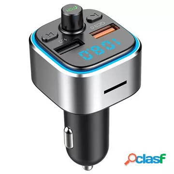 Caricabatteria da auto QC3.0 e trasmettitore FM Bluetooth