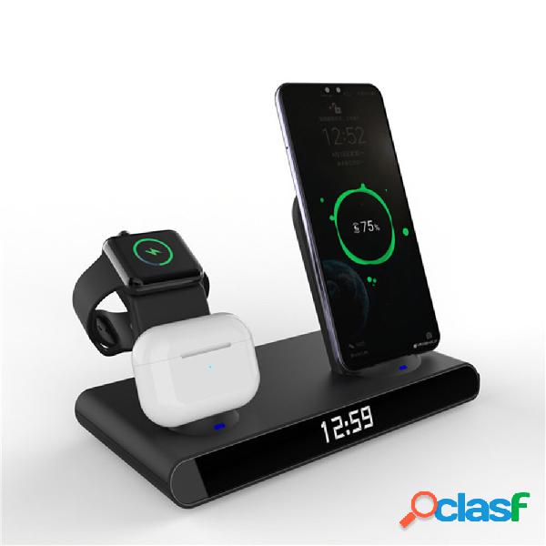 Caricabatterie wireless 3 in 1 Sveglia Protezione da