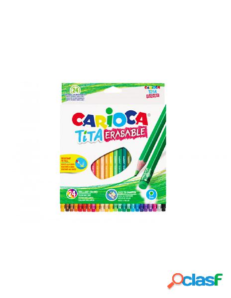 Carioca - pastelli carioca tita cancellabili 24 pezzi