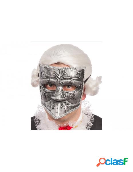 Carnival toys - maschera in argento con bautta in plastica