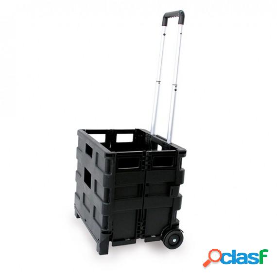 Carrello pieghevole con cassa in plastica - portata max 25