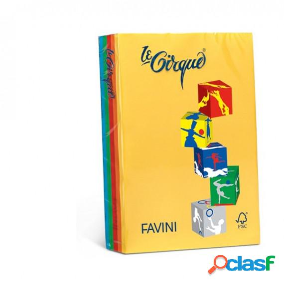 Carta Le Cirque - A4 - 80 gr - mix 5 colori intensi - Favini