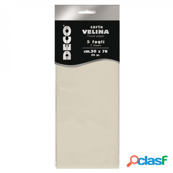 Carta velina - 20 gr - 50 x 76 cm - avorio - Deco - busta 5