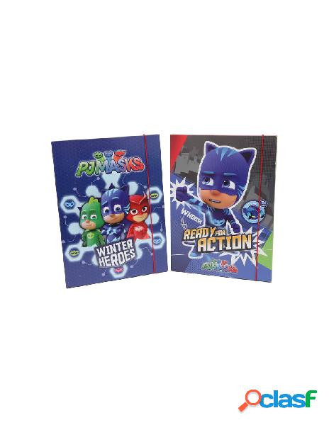 Cartella 3 lembi con elastico pjmasks