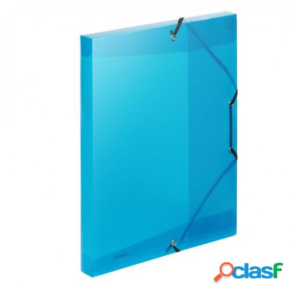 Cartella 3L con elastico Lumina - 24x32cm - blu - D 2,5 -