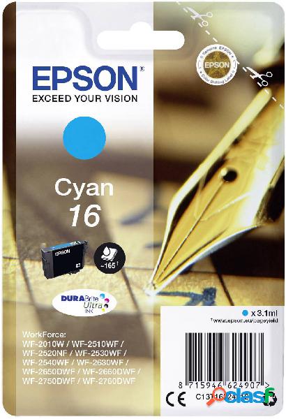 Cartuccia Epson Originale T1622, 16 Ciano C13T16224012