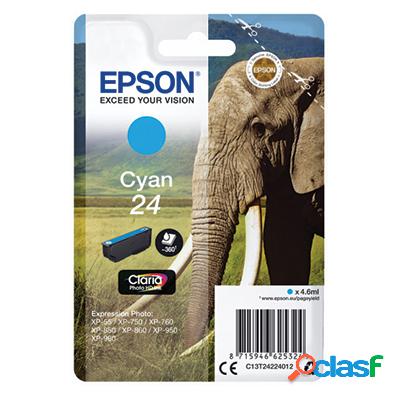 Cartuccia originale Epson C13T24224010 24 Elefante CIANO