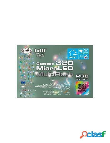 Cascata h100cm 320 microled multiflash rgb diametro 1,5mm 16