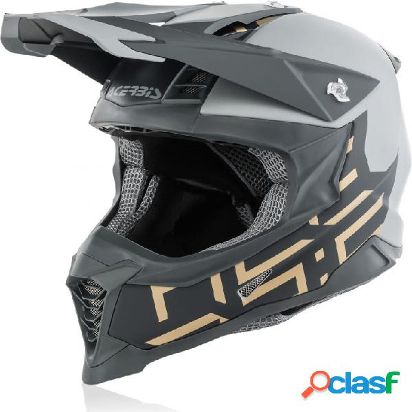 Casco cross Acerbis IMPACT X-RACER VTR in fibra Grigio Oro