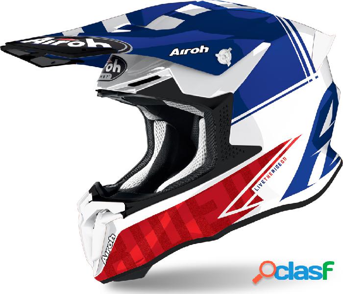 Casco cross Airoh Twist 2.0 Tech Blu lucido