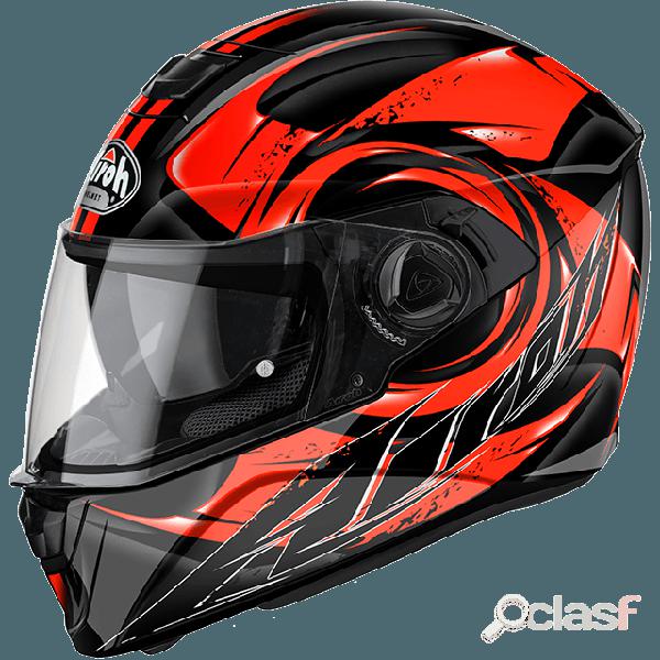 Casco integrale Airoh Storm Anger nero arancio lucido